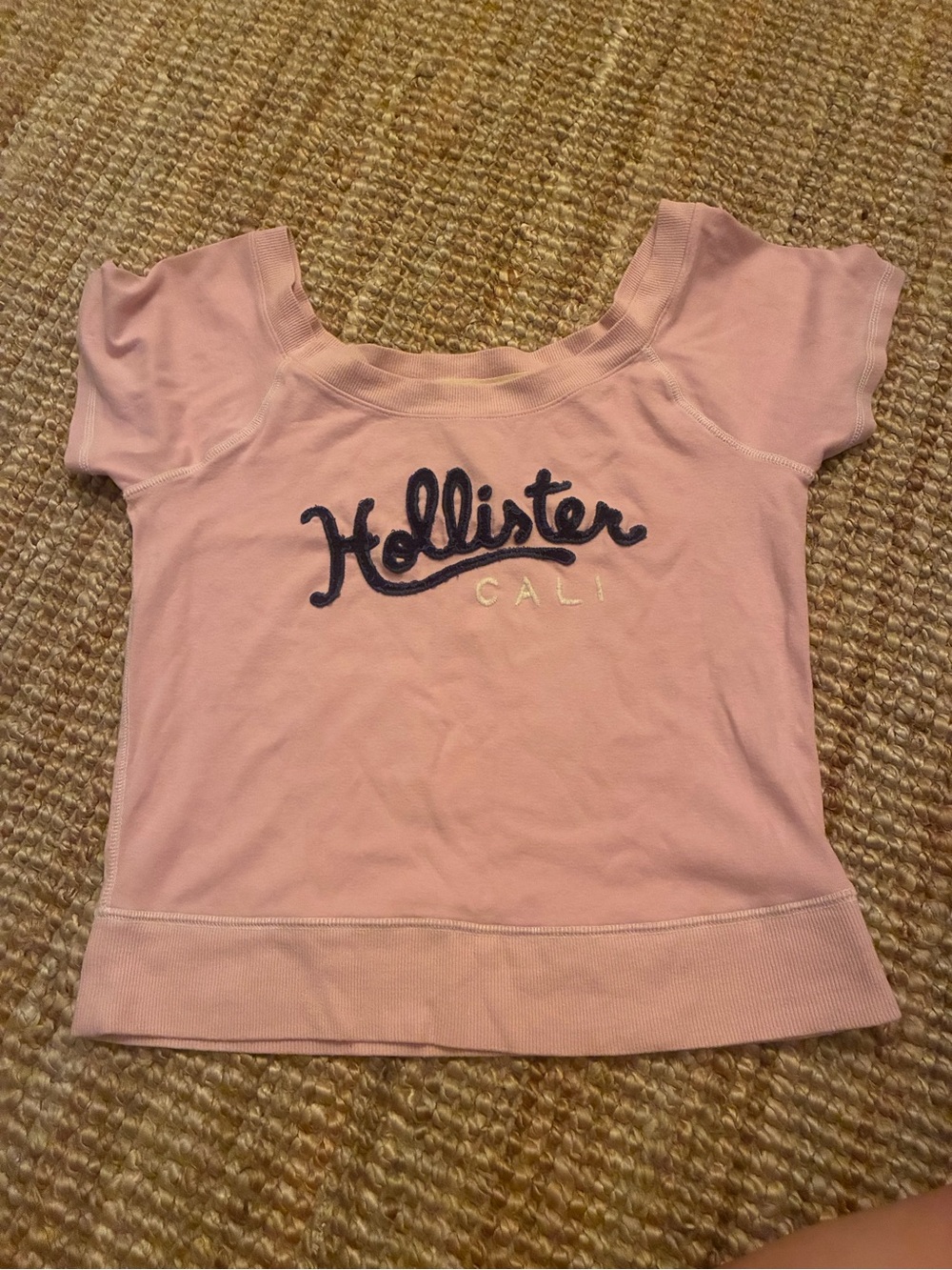 Hollister women’s' Pink Logo Scoop Neck Top